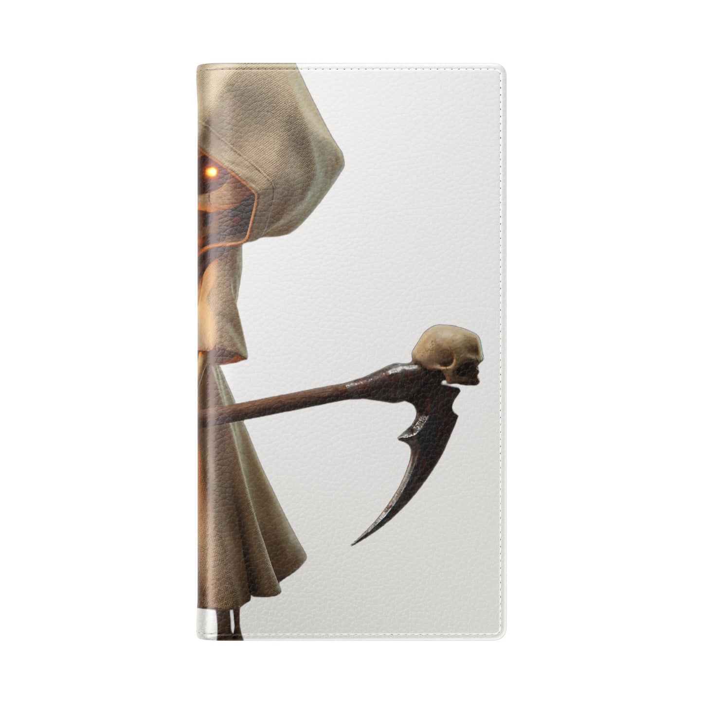 Lantern-Bearing Sentinel Flip Cases – Hooded Guardian with Scythe and Warm Glow