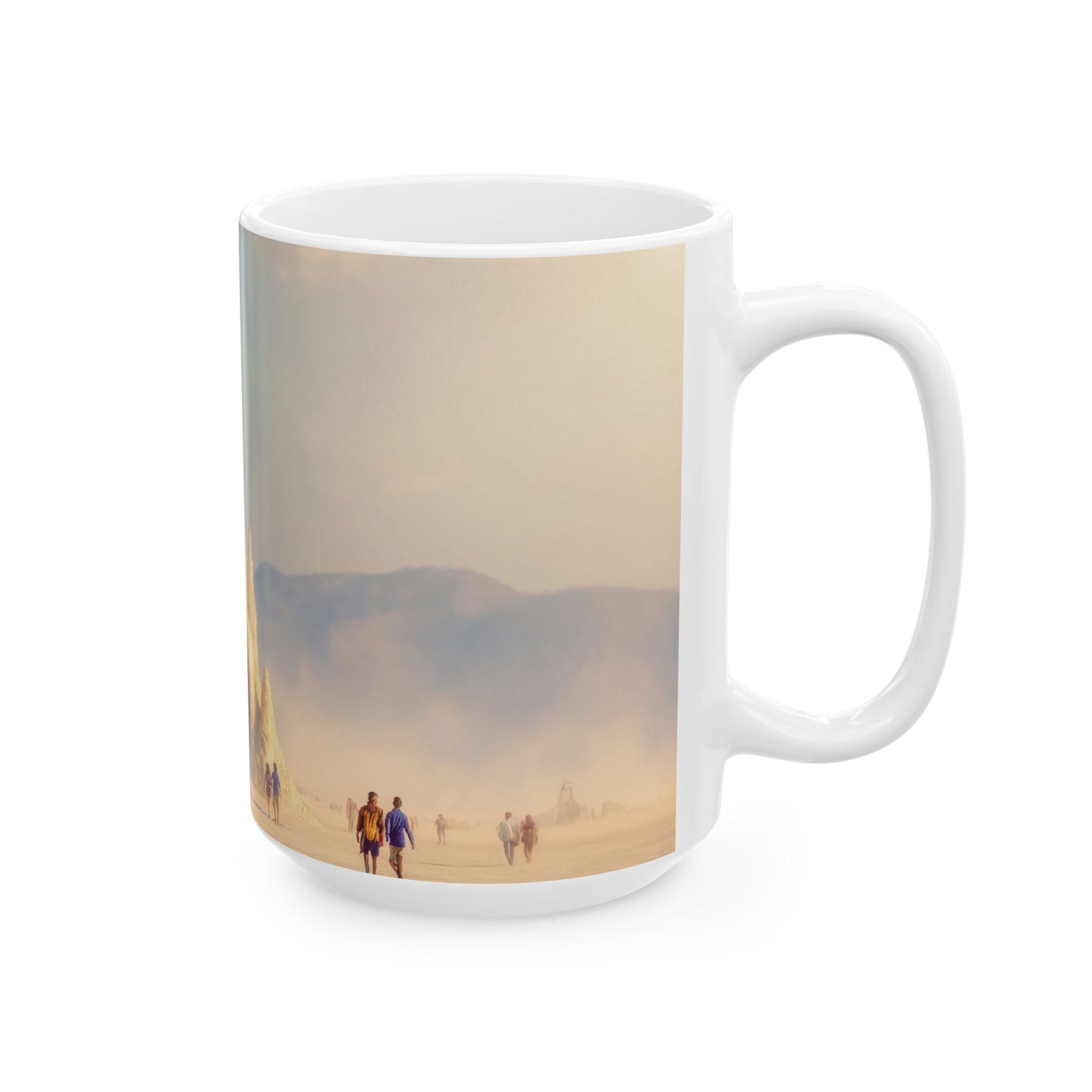 Desert Castle Ceramic Mug – Sunlit Sandstone Gateway