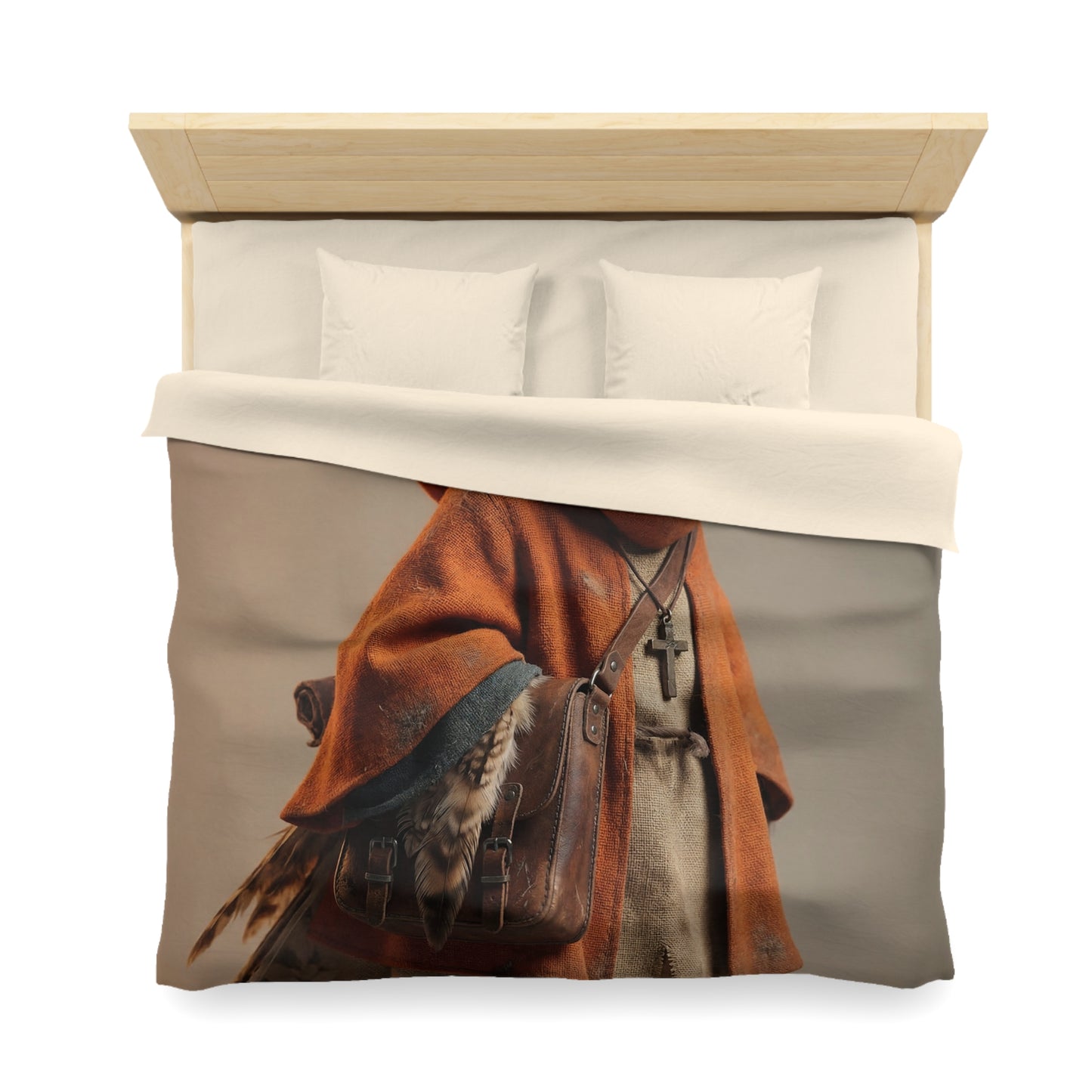 Wise Owl Scholar Microfiber Duvet Cover – Warm Amber Study Light