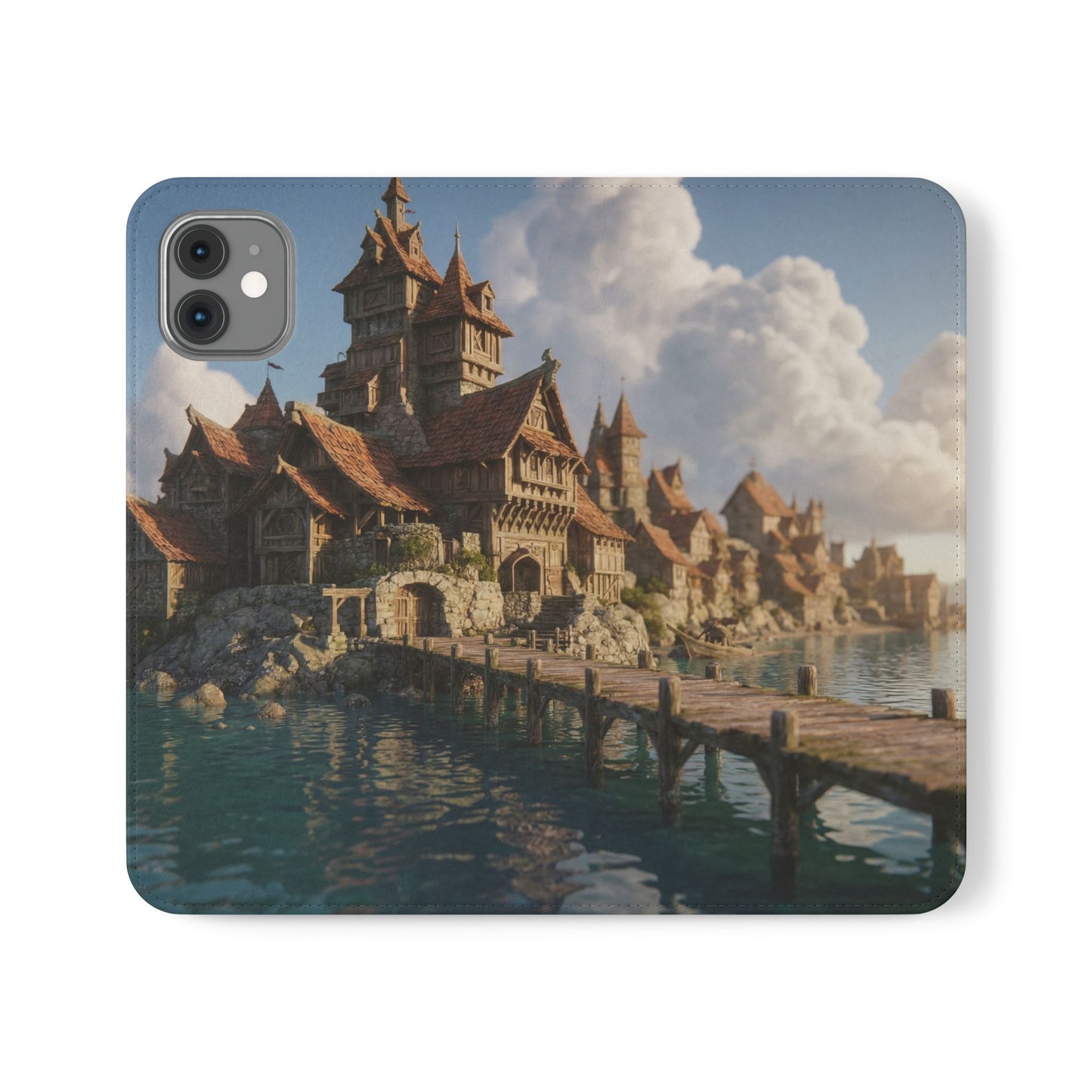 Cobblestone Harbor Flip Cases – Timber Town Seaside Walkway