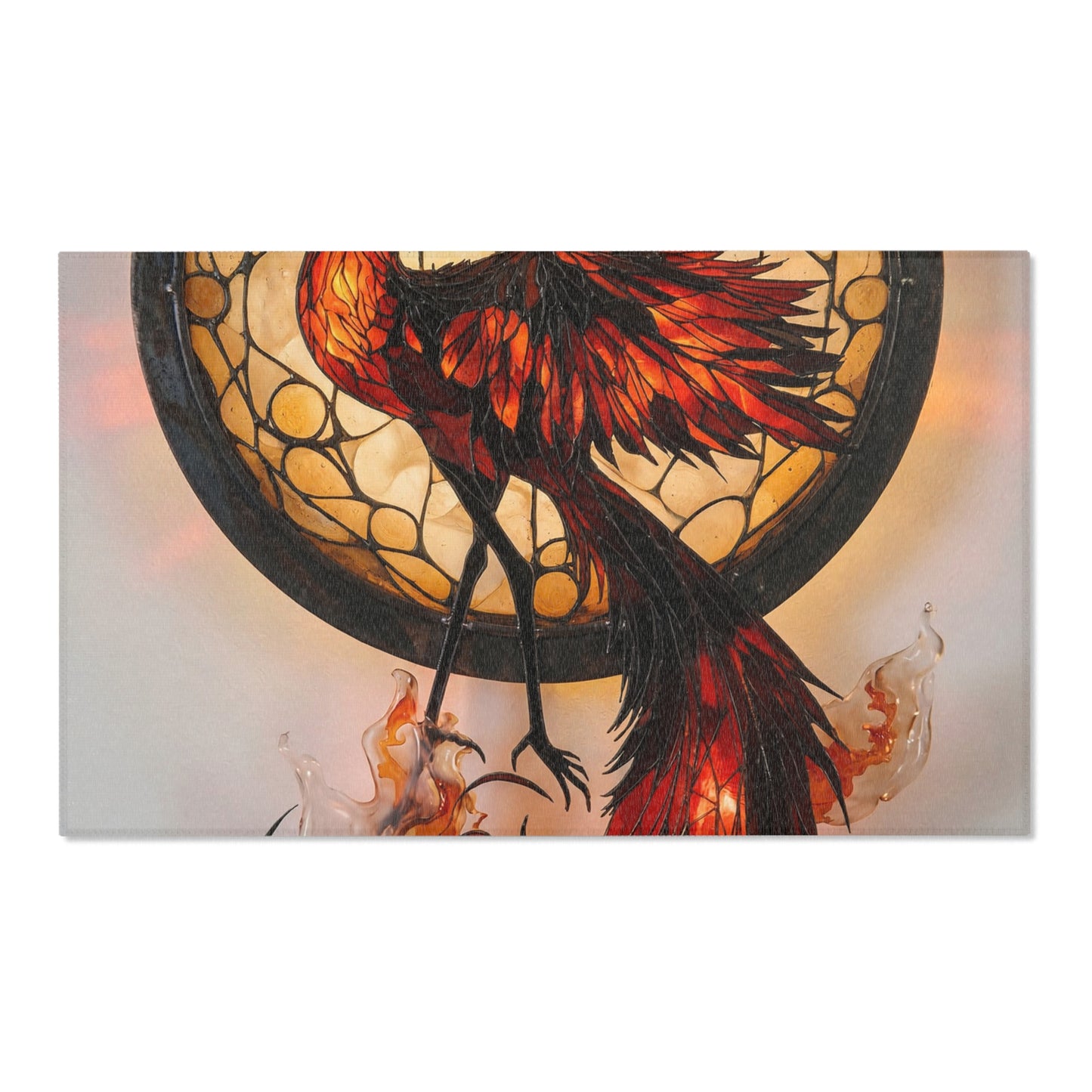 Phoenix Rising Area Rug – Amber Flame Dreamscape