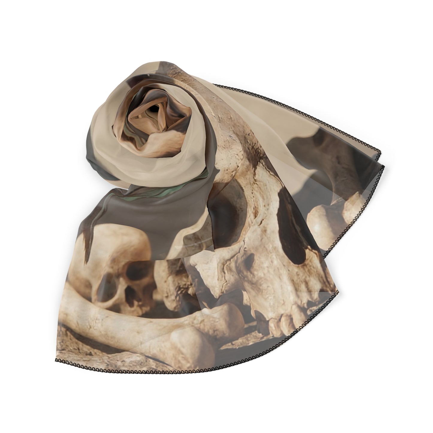 Winged Siamese Sentinel Scarf – Sunlit Bone Throne Dreamscape