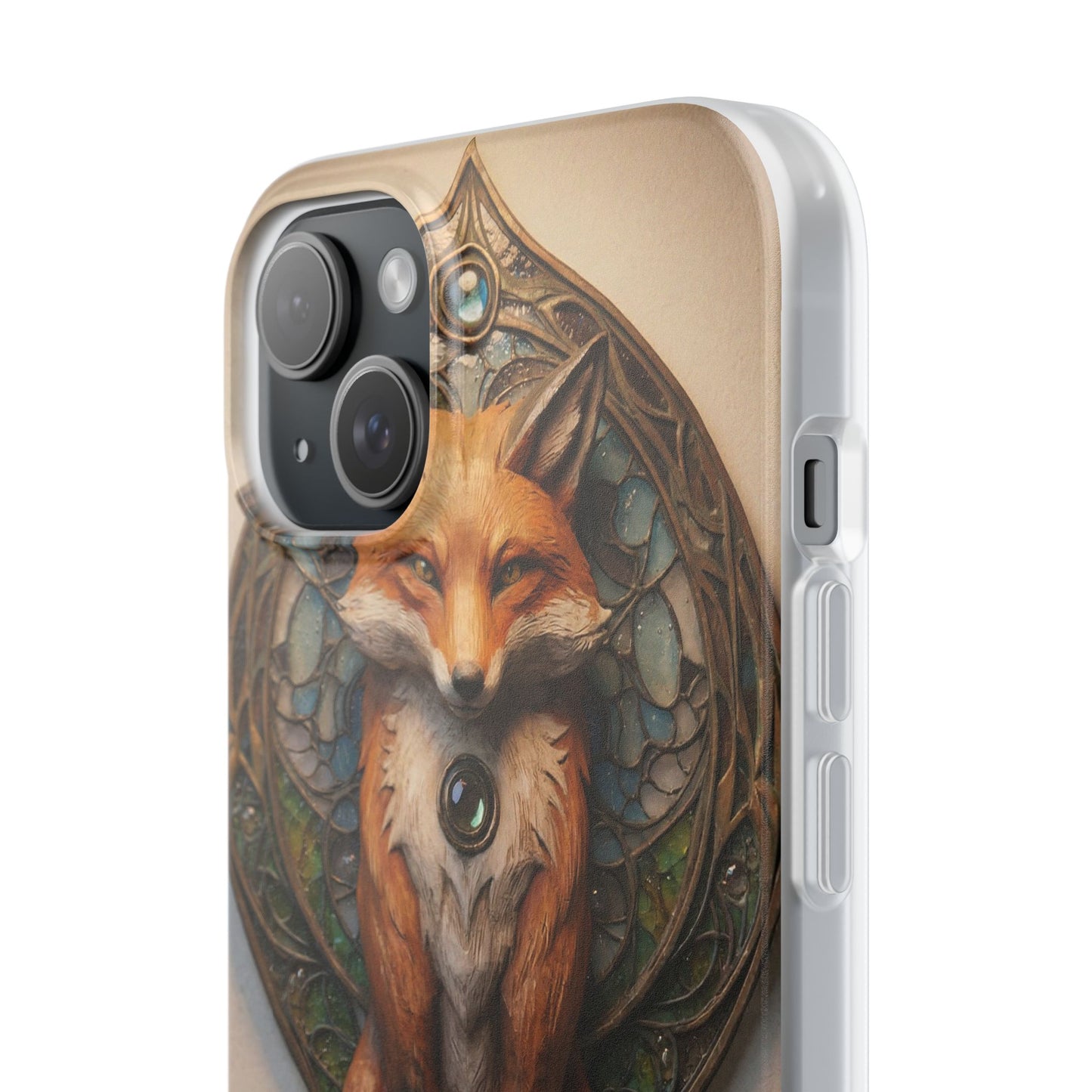 Fox Sentinel Flexi Cases – Amber Glow Through Stained Glass