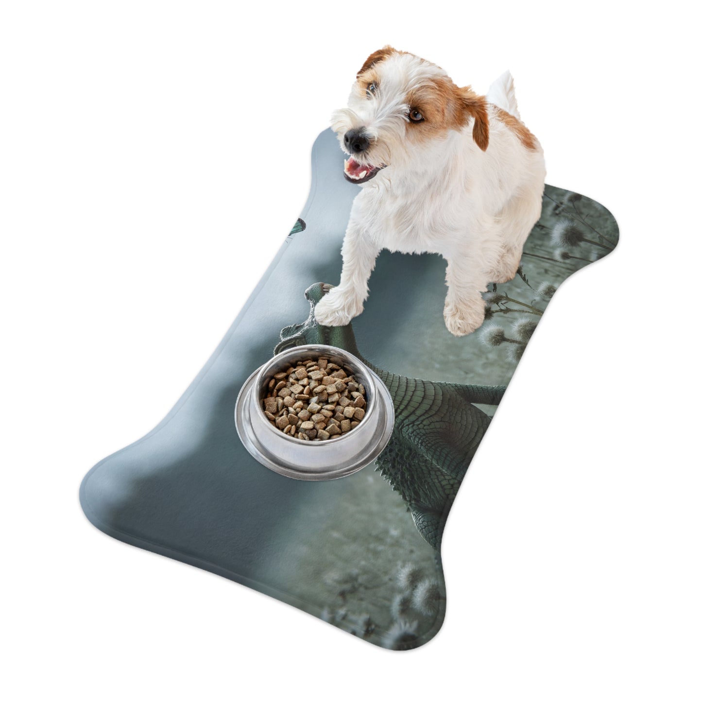 Gentle Croc & Butterfly Feeding Mats – Mossy Meadow Guardian Scene