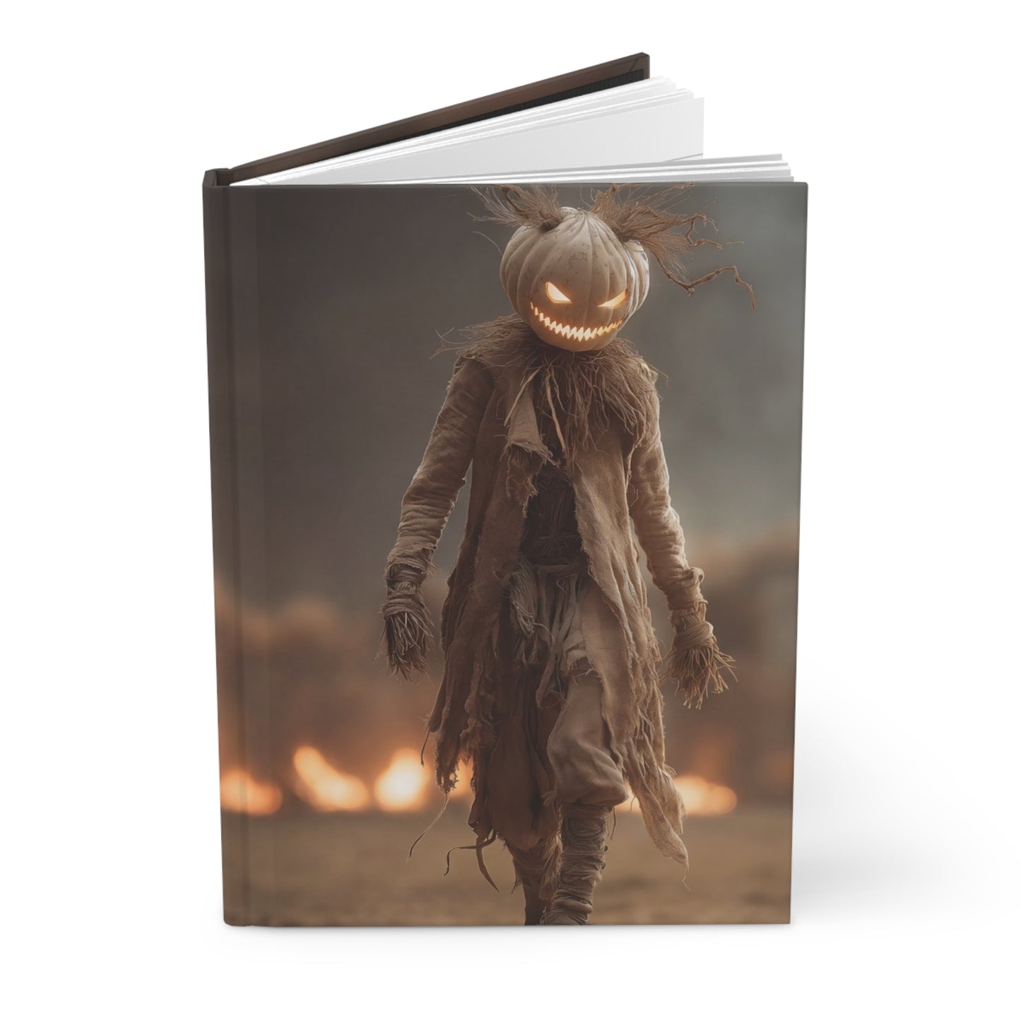 Pumpkin Head Scarecrow Journal Matte – Walking Through Ashes of October