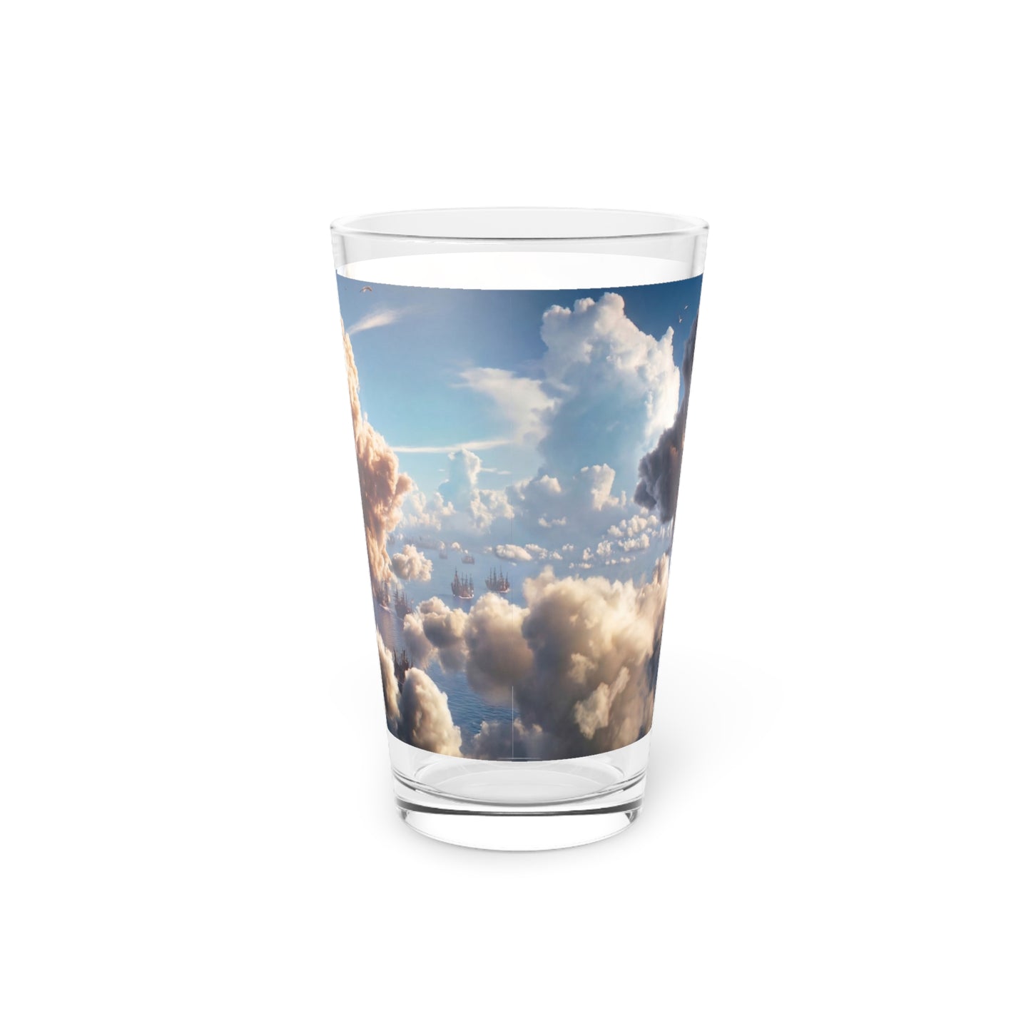 Armada Through Clouds Pint Glass, 16oz – Sovereign Seascape at Dawn