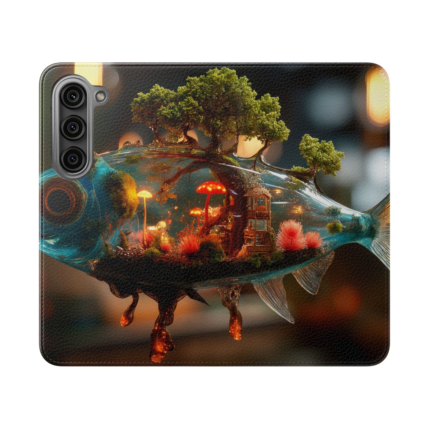 Forest Fish Flip Case – Liquid Glowwood Dreamscape