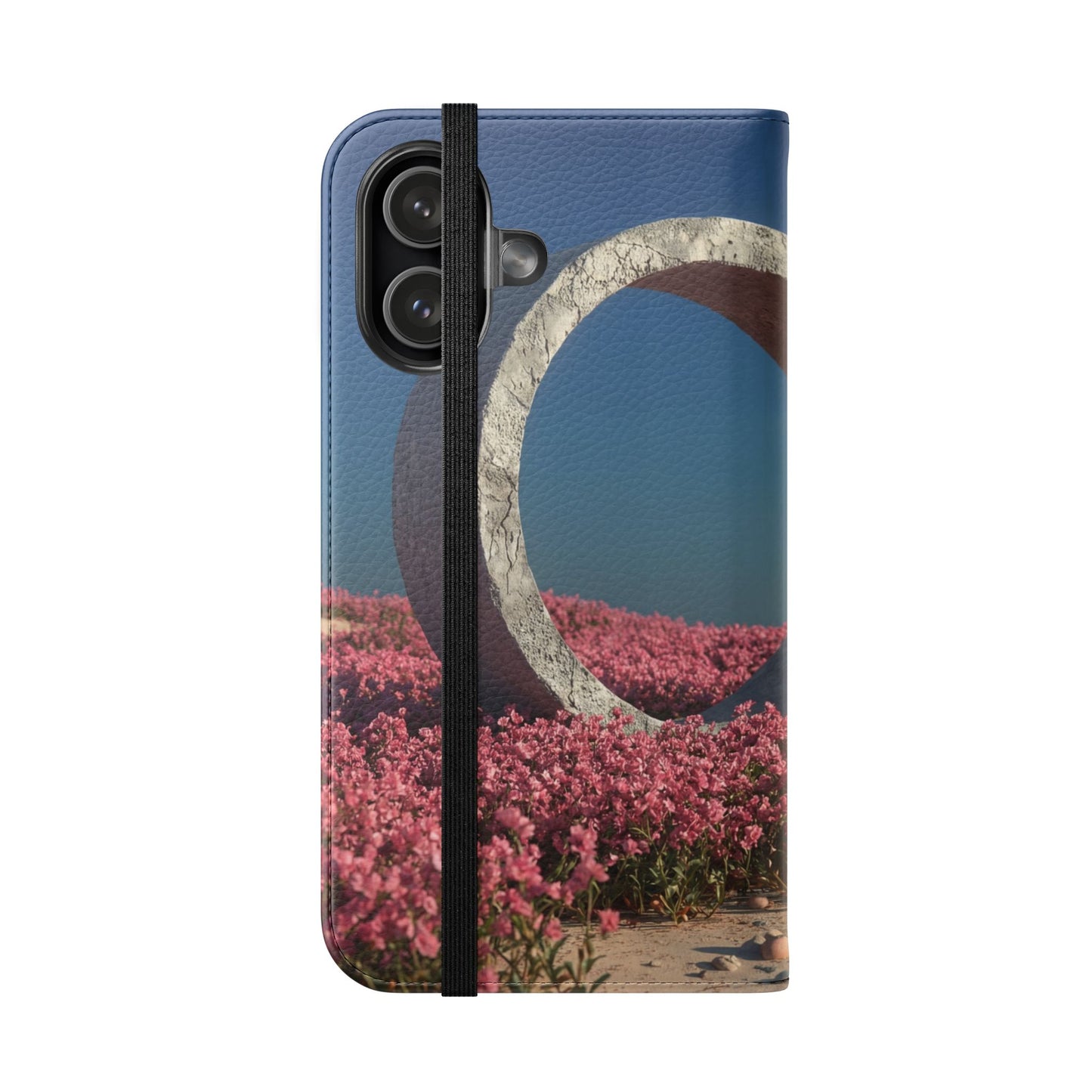 Stone Circle Flip Cases – Pink Flower Field Monument
