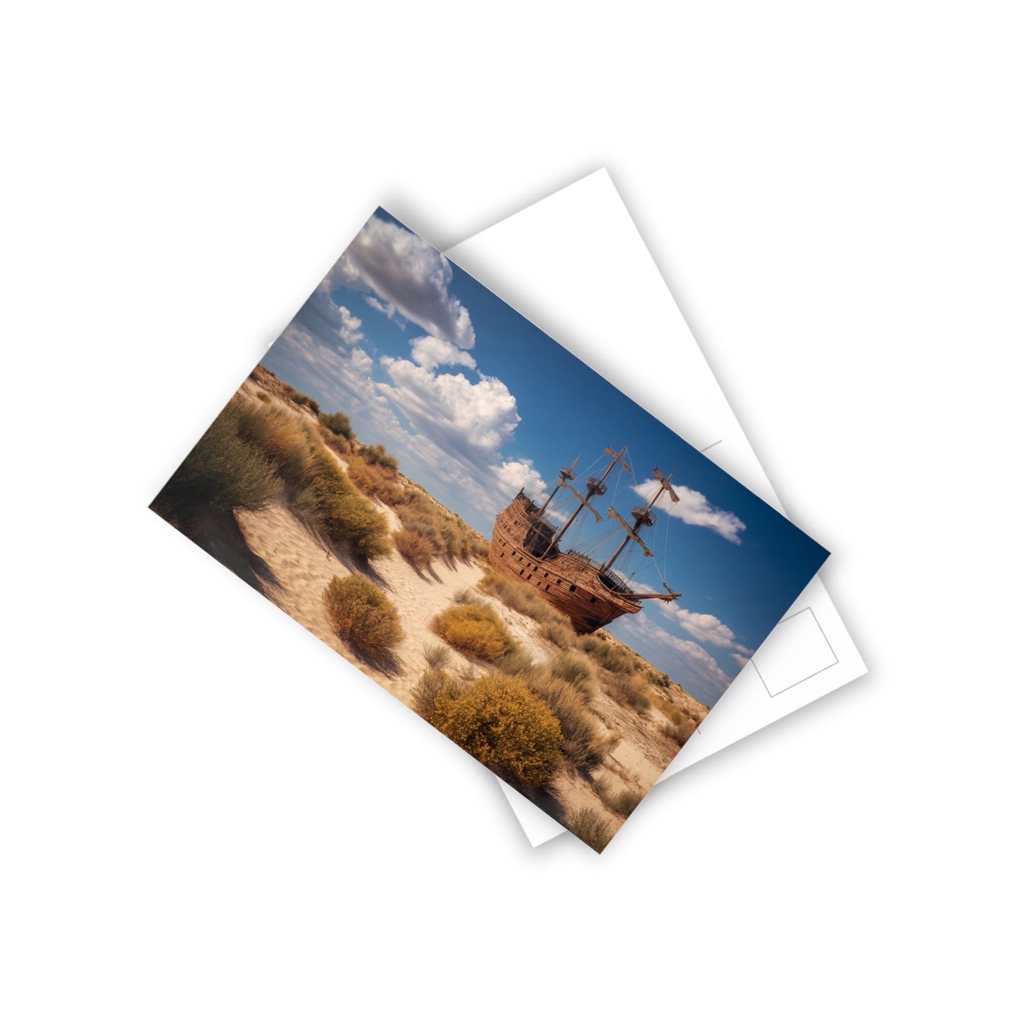 Deserted Galleon Postcards (10pcs) – Sun-Scorched Shipwreck Scene