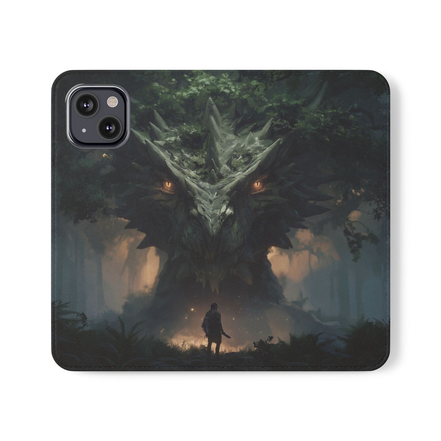 Guardian Beast Flip Cases – Moss-Clad Titan Facing the Wanderer