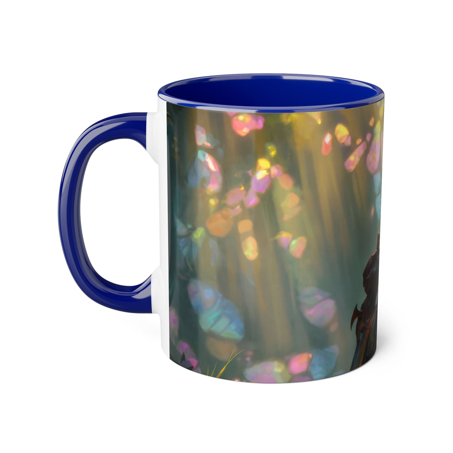 Sentinel Knight Accent Mugs, 11oz – Prism-Lit Forest Prayer Scene