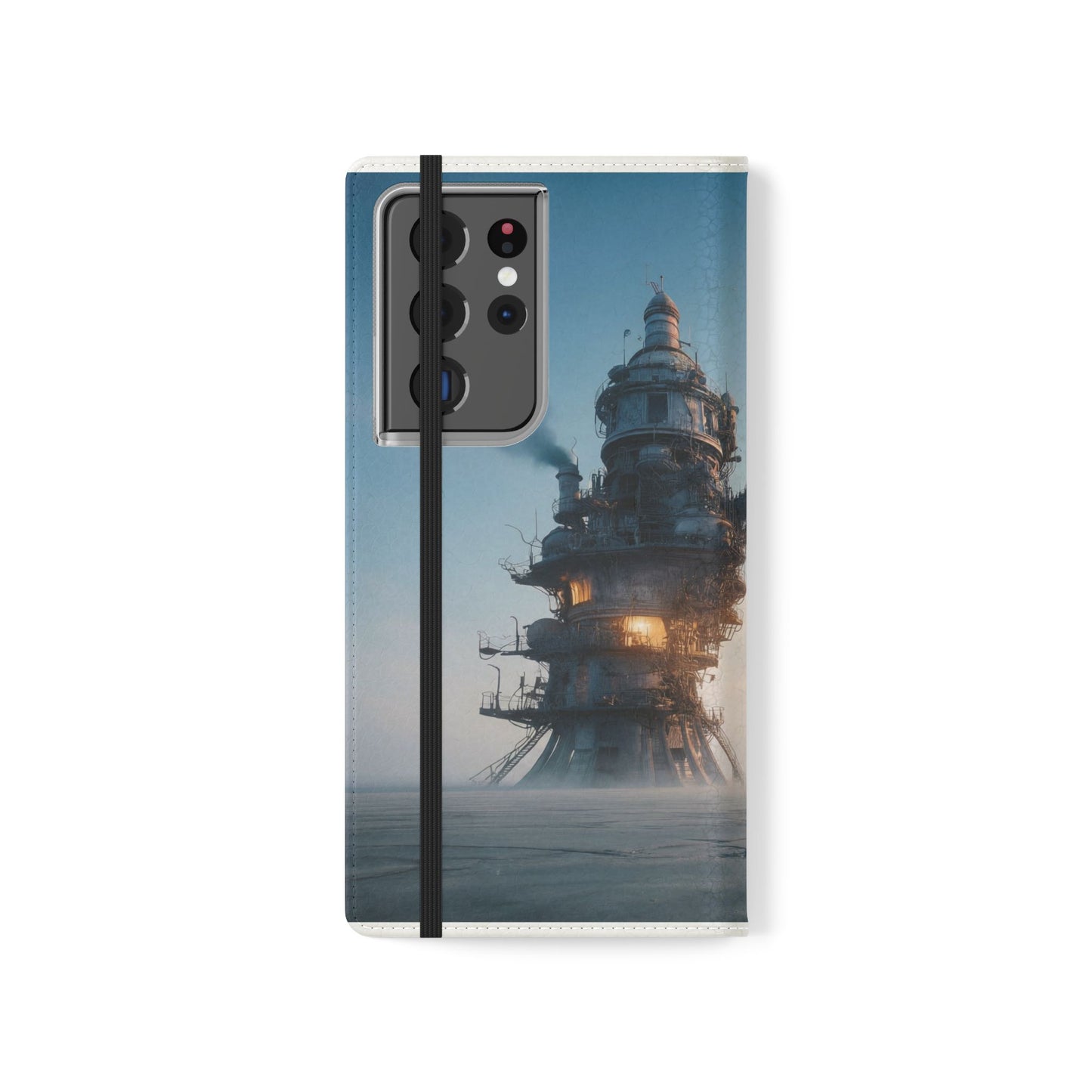 Steam-Stack Tower Flip Cases – Industrial Dawn Sentinel