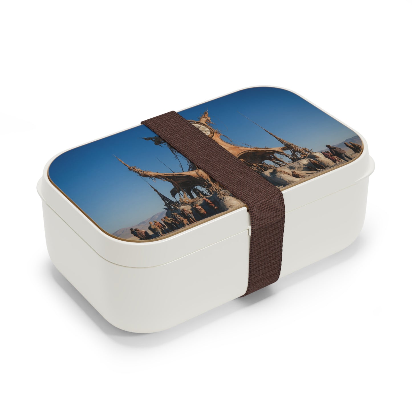Desert Clocktower Bento Lunch Box – Timeless Sandscape Sanctuary