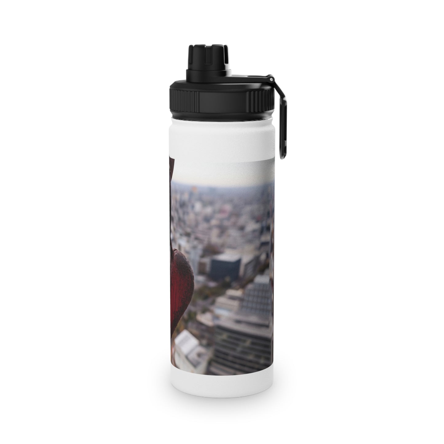 Rusty Heart Weight Bottle – Suspended Over Concrete Skies