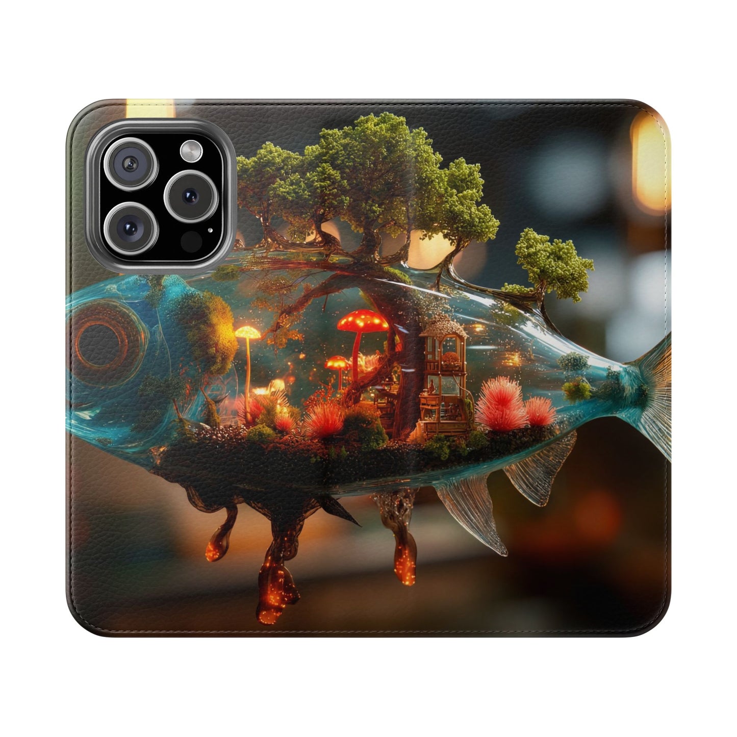 Forest Fish Flip Case – Liquid Glowwood Dreamscape