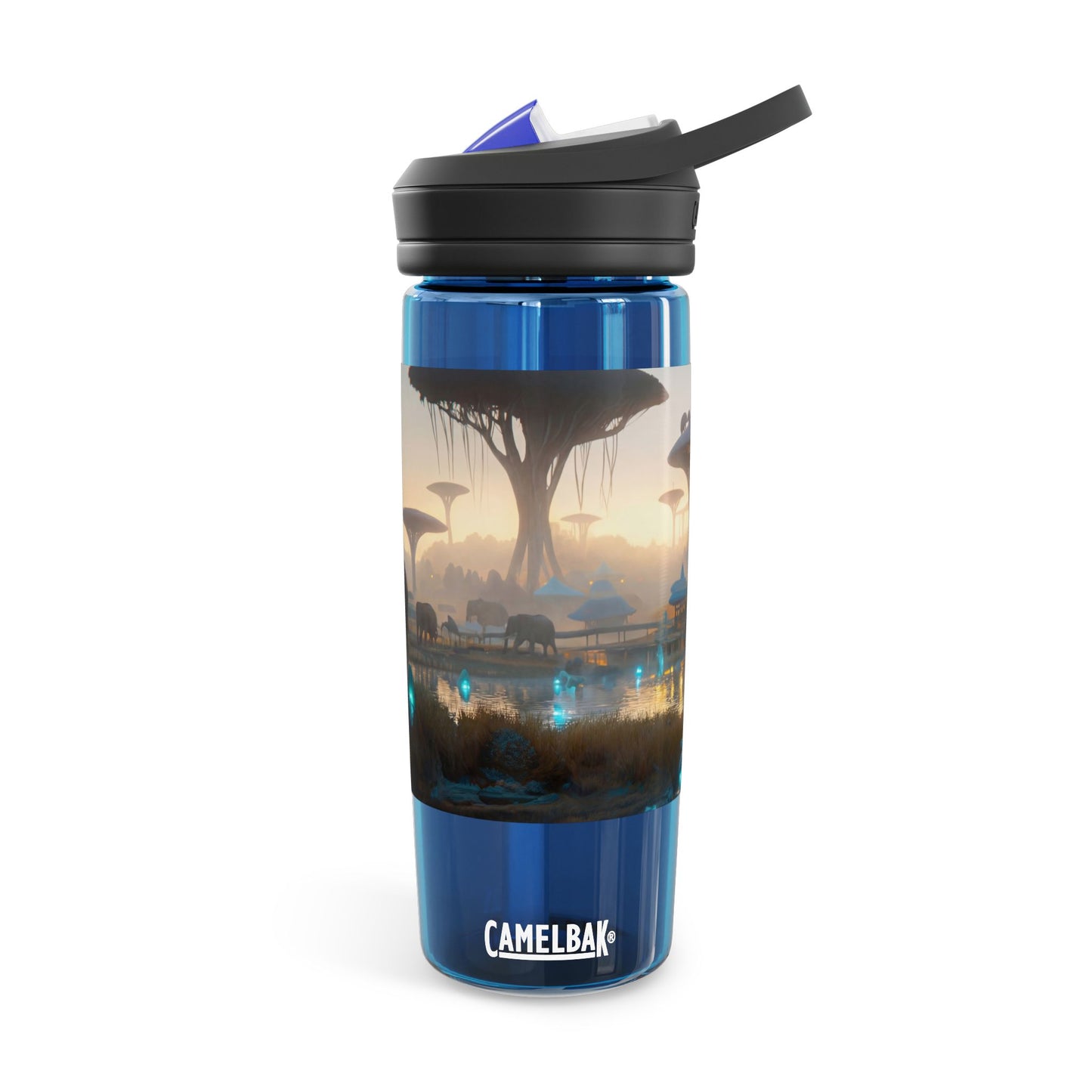 Celestial Savannah CamelBak Eddy® Water Bottle, 20oz\25oz – Twilight Refuge with Glowing Elephants