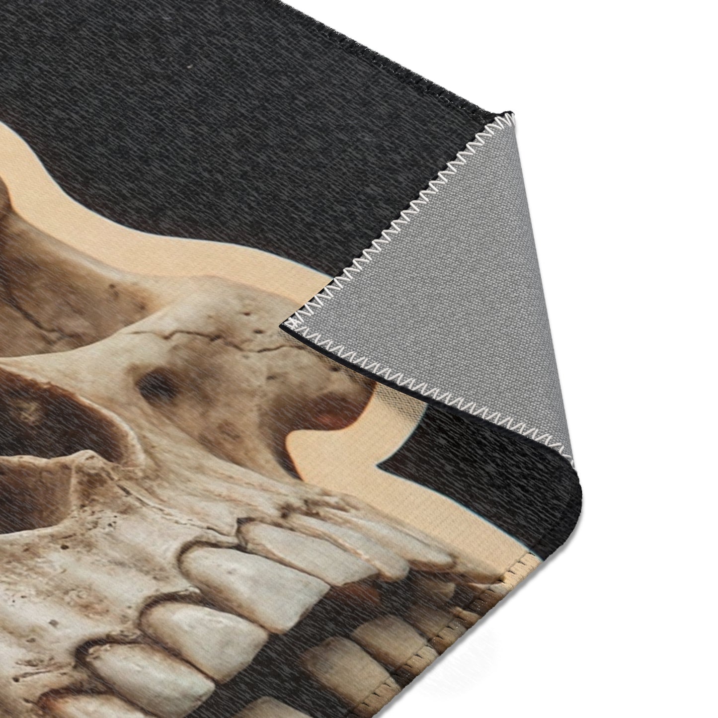 Crowned Skull Area Rug – Memento Mori Regal Warning
