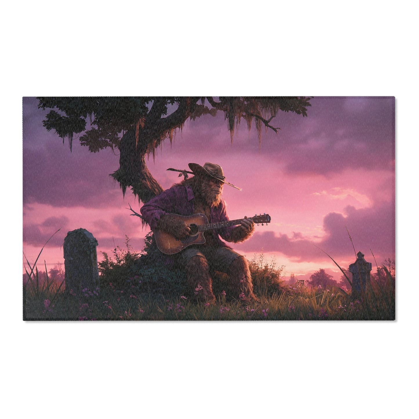 Folklore Giant Guitarist Rug – Twilight Cemetery Serenade