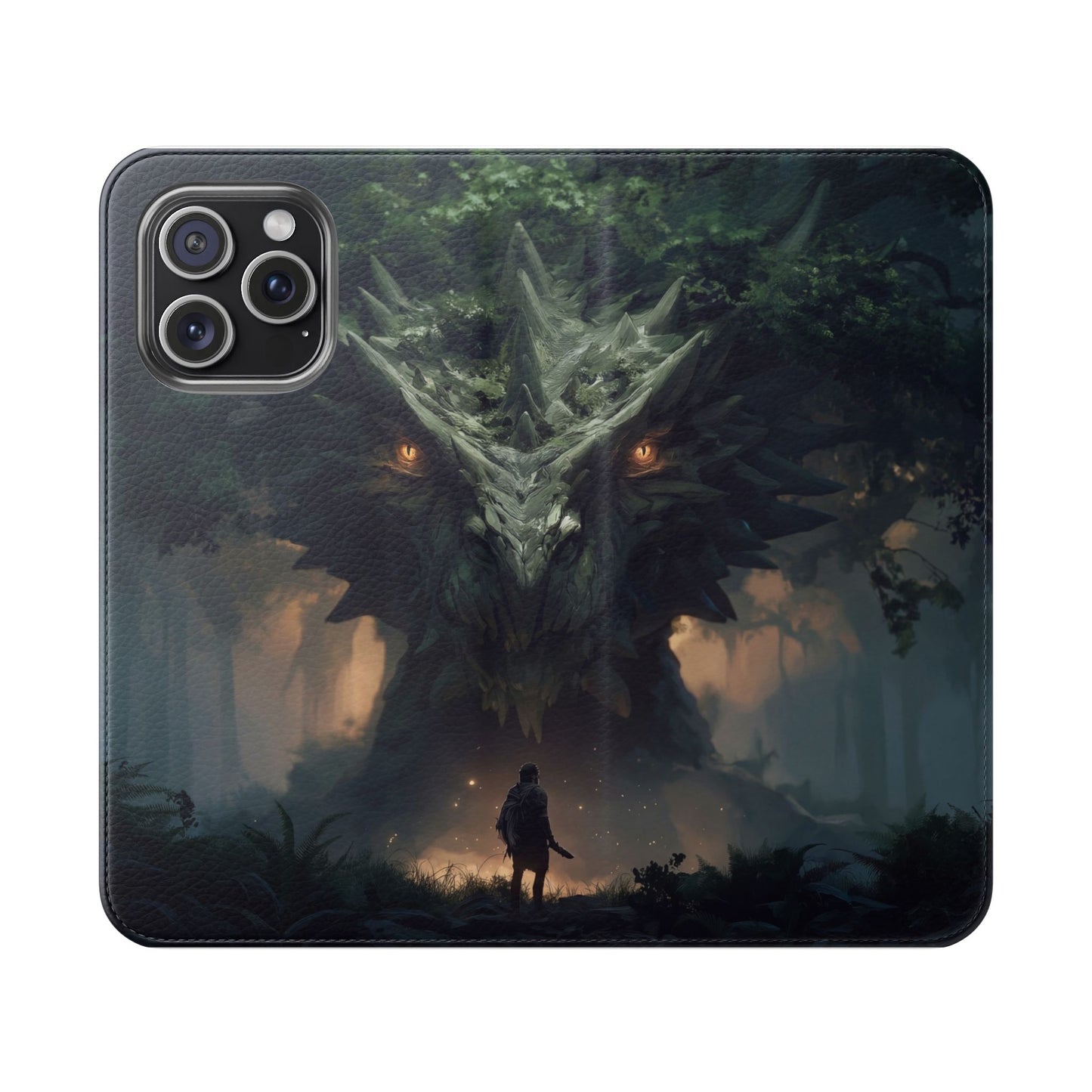 Guardian Beast Flip Cases – Moss-Clad Titan Facing the Wanderer