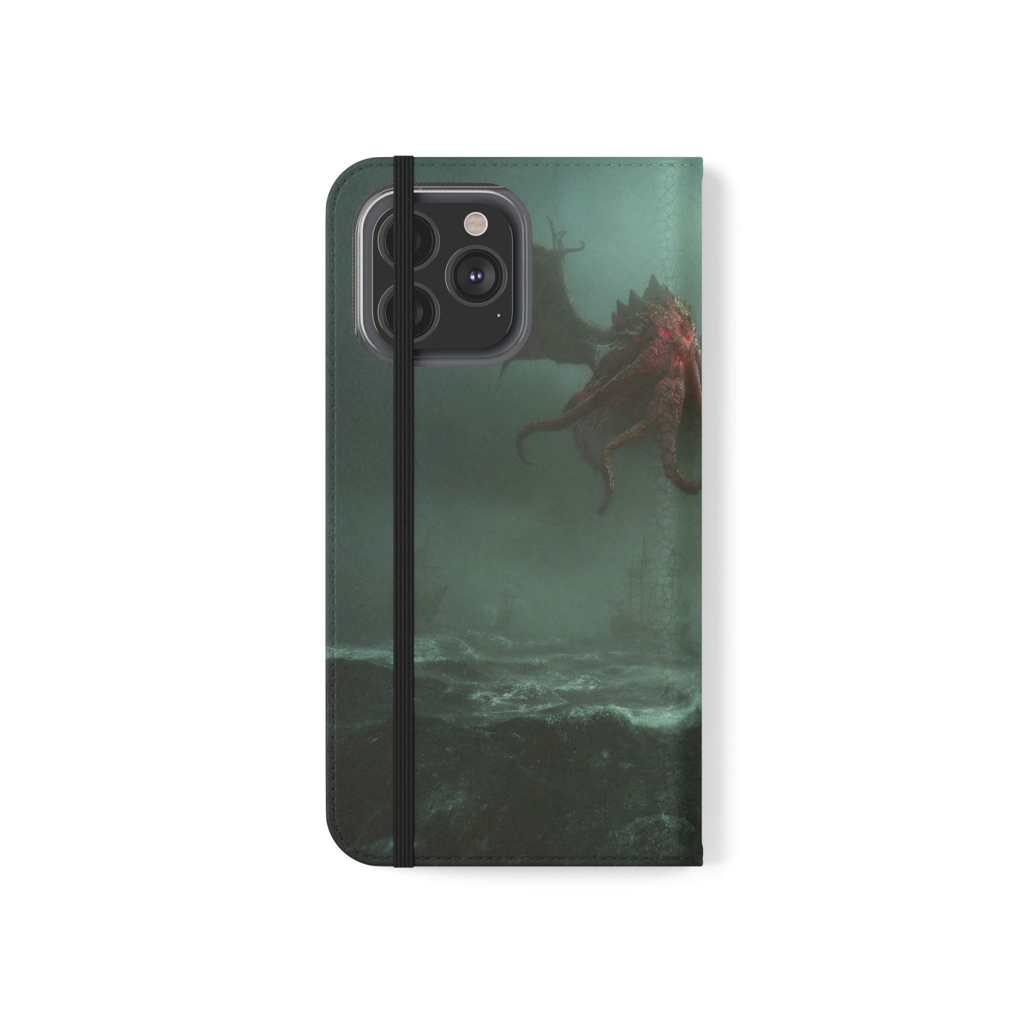 Leviathan Dragon Flip Cases – Crimson Sentinel at Sea