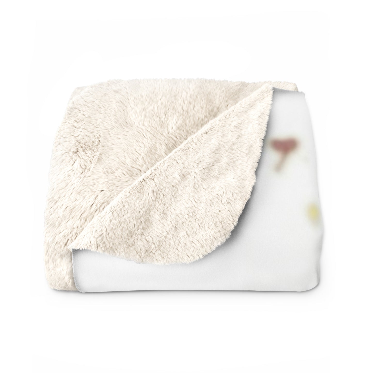 Antlered Guardian Sherpa Fleece Blanket – Mossy Rock Forest Sentinel