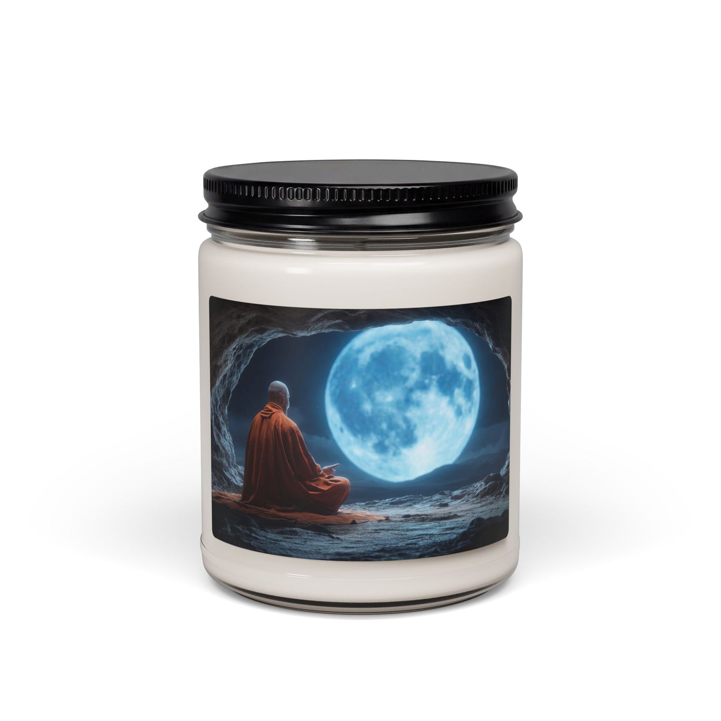 Moonlit Cave Meditation Candle – Serene Blue Glow Sanctuary, 9oz
