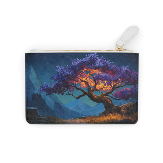 Twilight Sentinel Tree Mini Clutch Bag – Celestial Bloom Under Starlit Peaks