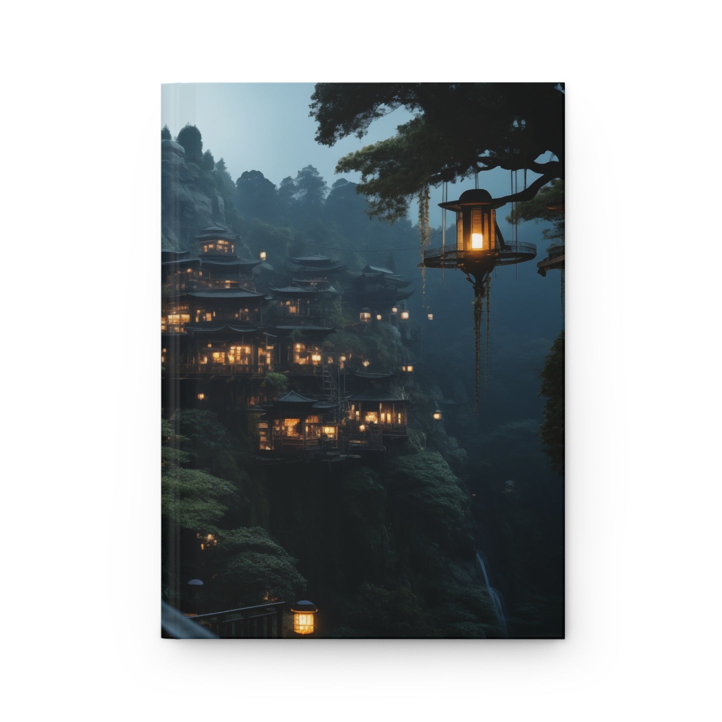 Misty Mountain Village Lanterns - Hardcover Journal