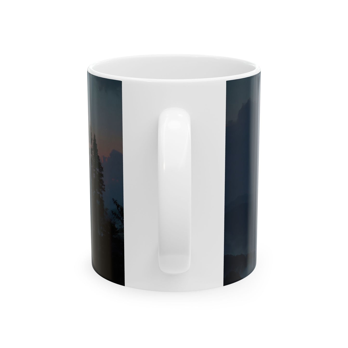 Celestial Fireball Ceramic Mug – Twilight Skyfall Dreamscape