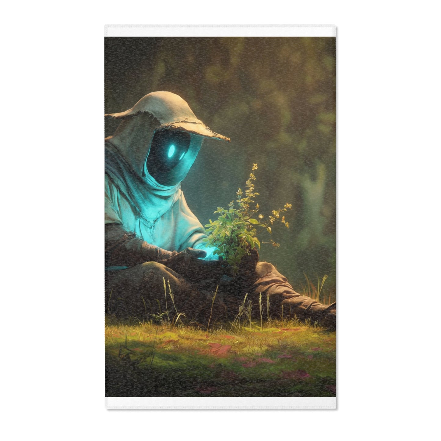 Forest Sentinel Area Rug – Luminescent Guardian in Sunlit Grove