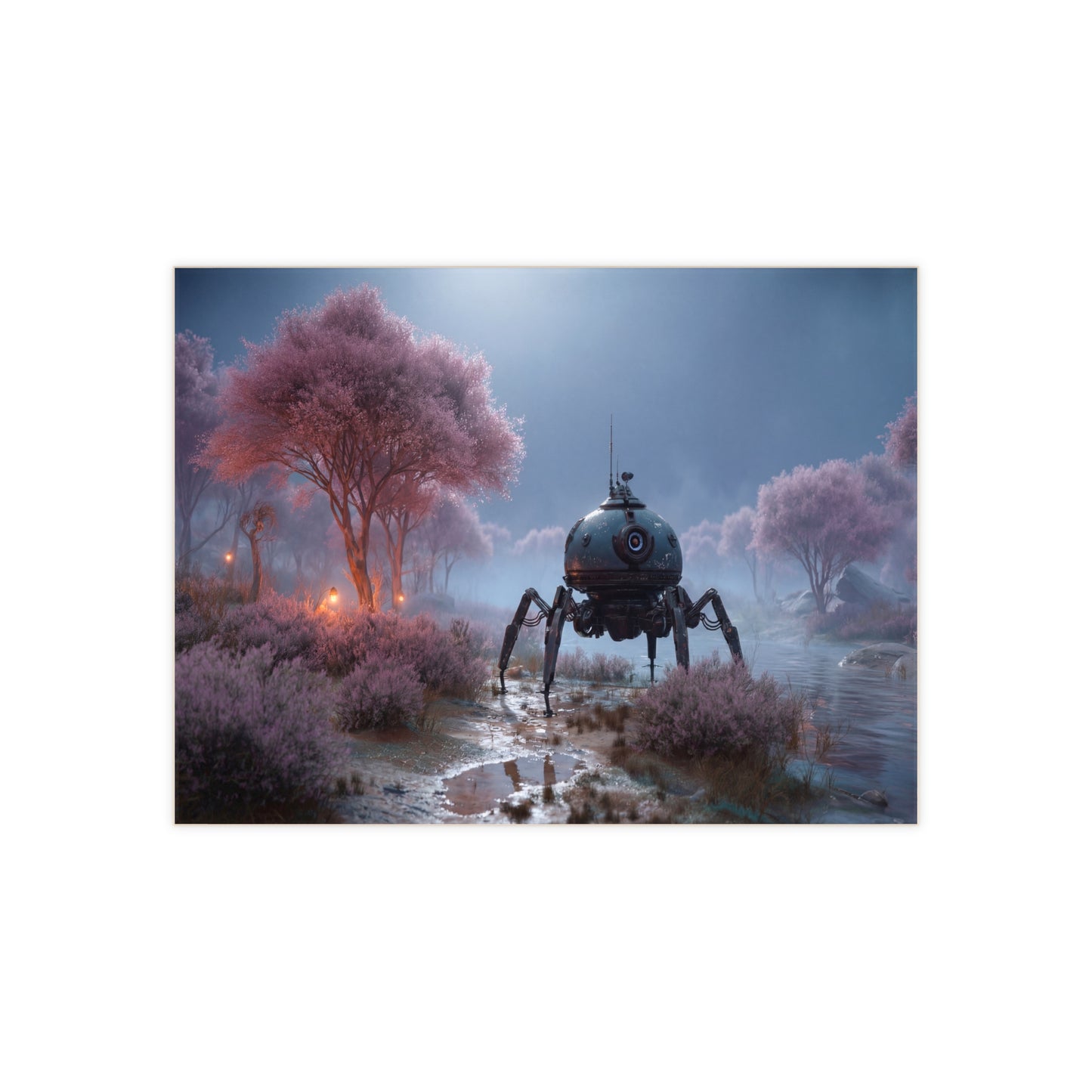 Sentient Probe Ceramic Photo Tile – Twilight Bloom Encounter