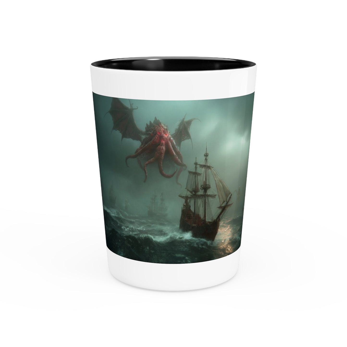 Leviathan Skyship Shot Glass – Crimson Kraken Sentinel Scene