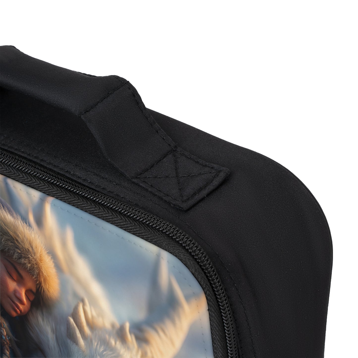 Winter Guardian Lunch Bag – Golden Light and Frostbound Friendship