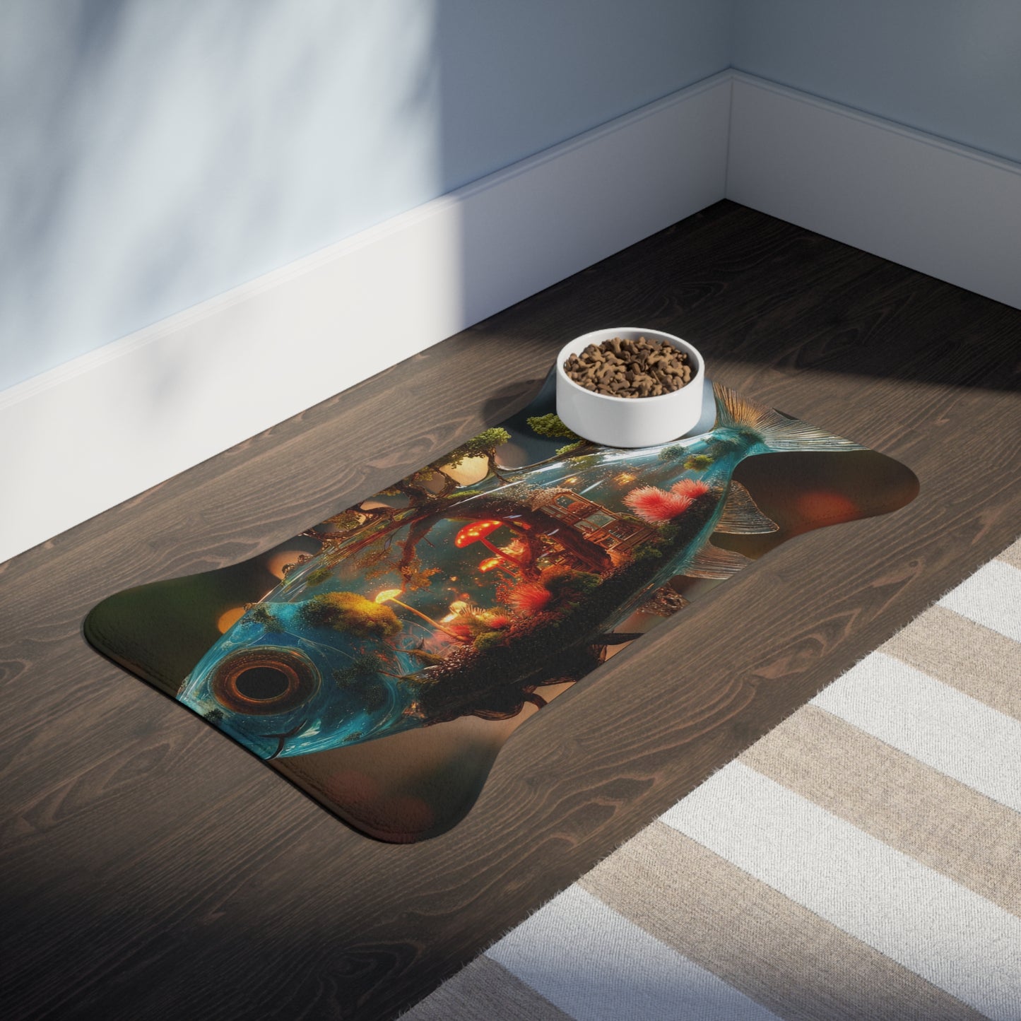 Enchanted Forest Fish Pet Feeding Mats – Liquid Twilight Sanctuary
