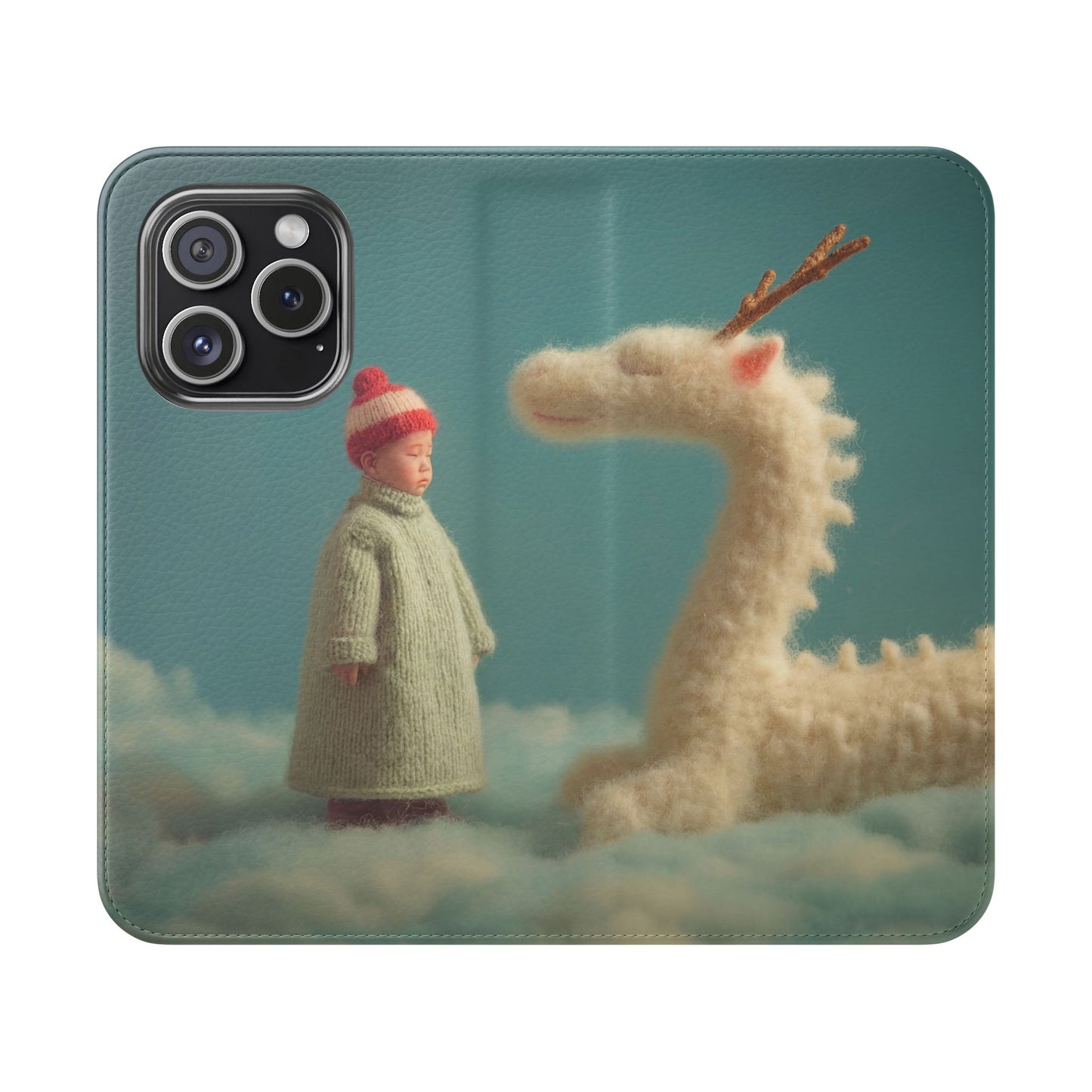 Woolly Dragon & Child Flip Cases – Cloudside Guardians