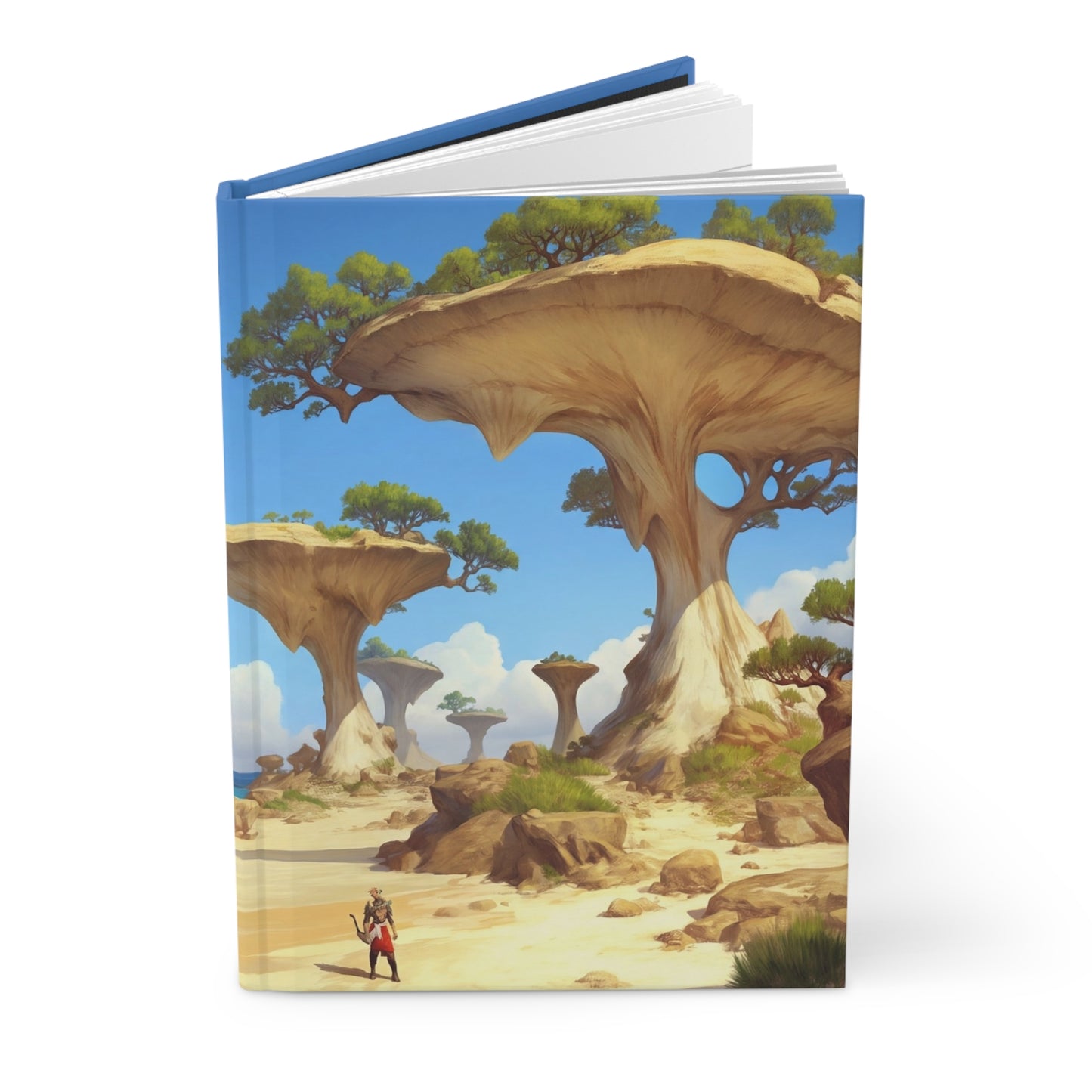 Mushroom Forest Beach Journal Matte – Sunlit Guardian’s Shore