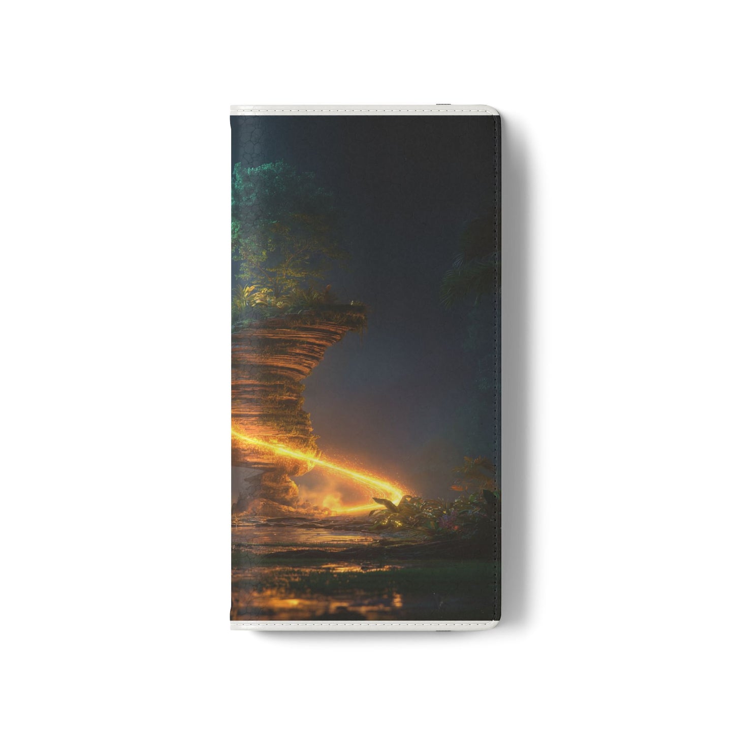 Luminous Floating Island Flip Cases – Amber Twilight Sanctuary