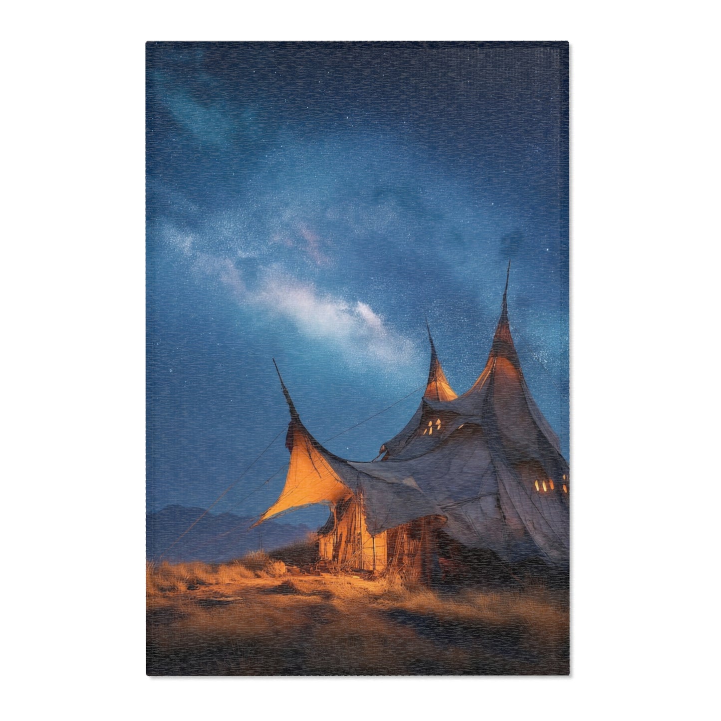 Starlit Nomad Tent Rug – Milky Way Under Canvas
