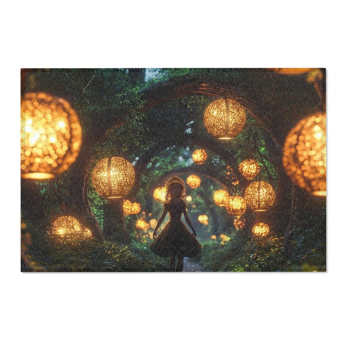 Lantern Grove Area Rug – Whispering Path Through Ancient Trees