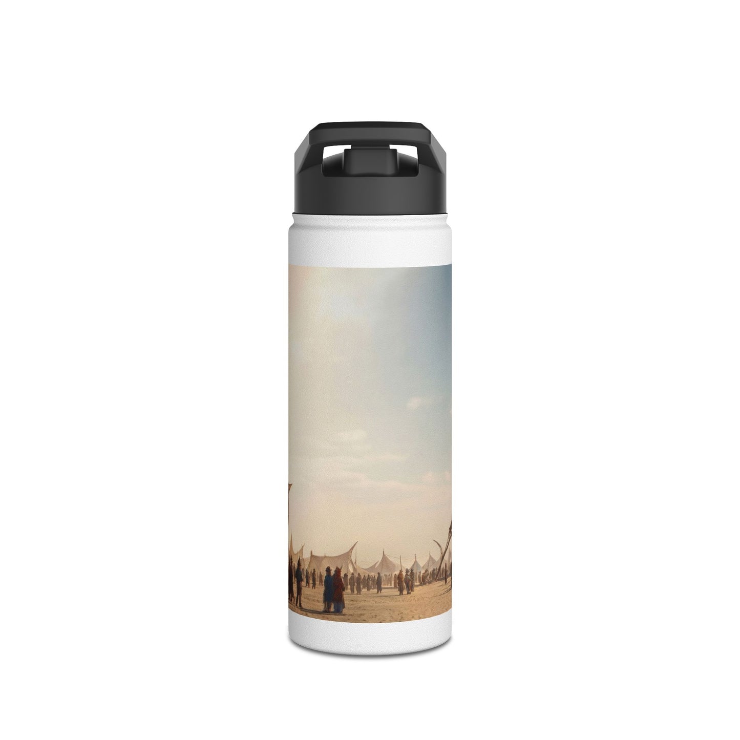 Desert Cathedral of Wind Stainless Steel Water Bottle, Standard Lid – Sun-Drenched Aetherian Market