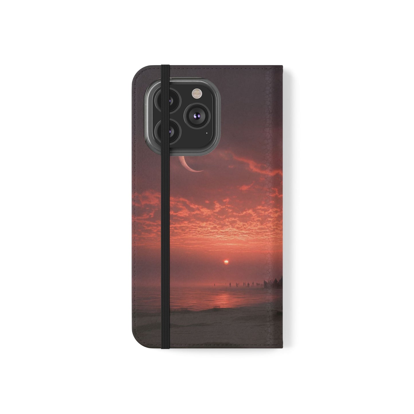 Twilight Sentinel Flip Cases – Moonlit Stairway to the Horizon
