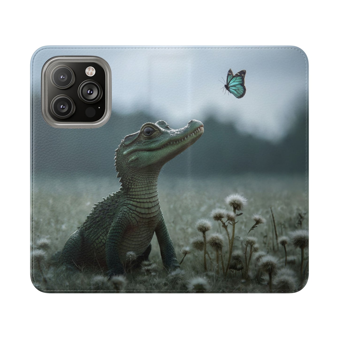Gentle Croc & Butterfly Flip Cases – Tender Meadow Guardian Scene
