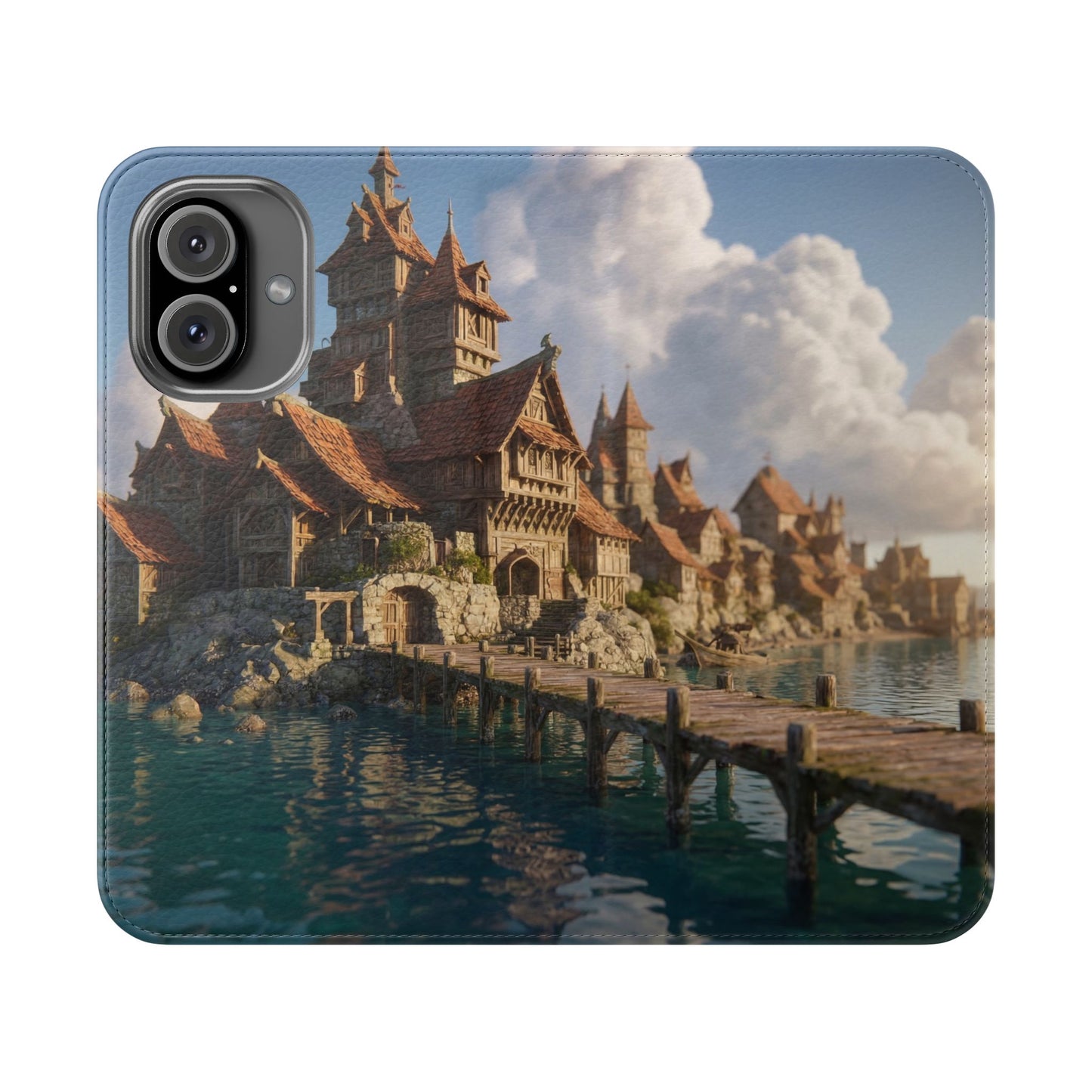 Cobblestone Harbor Flip Cases – Timber Town Seaside Walkway