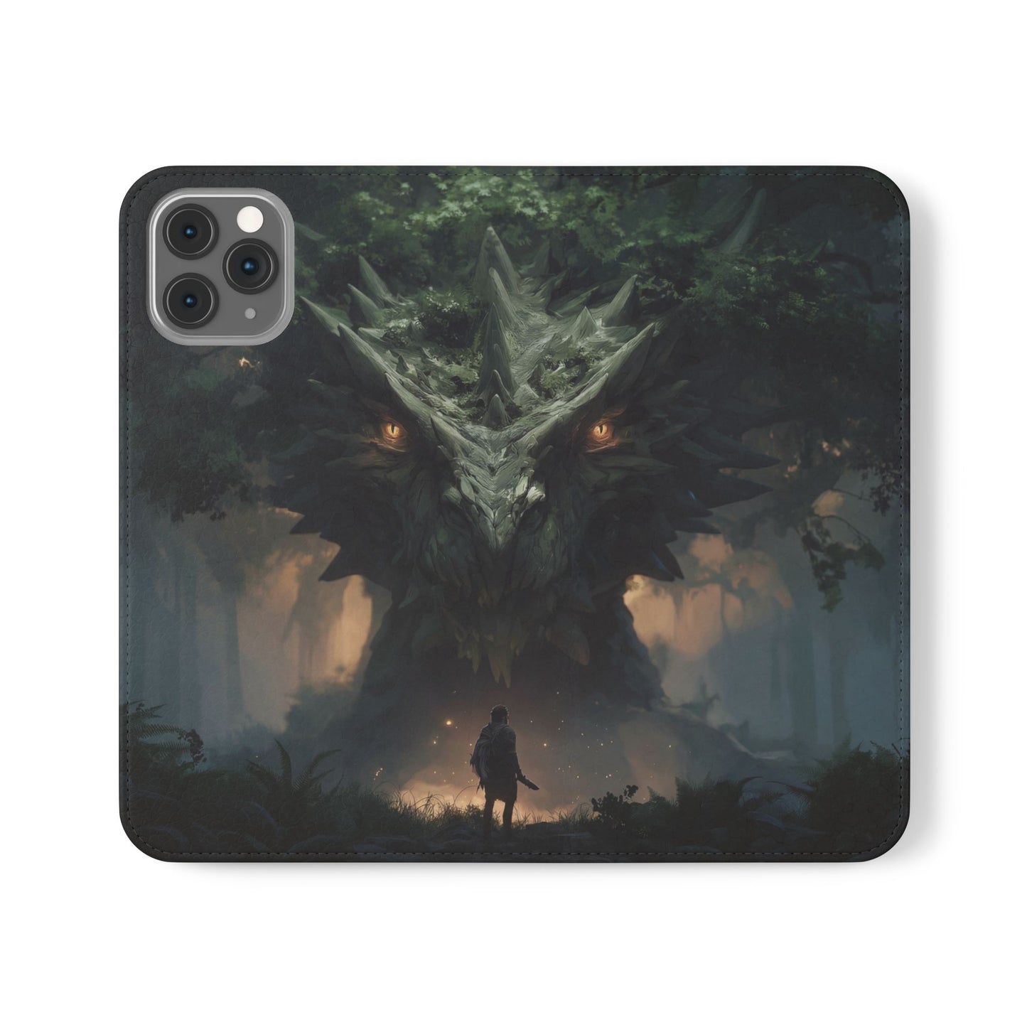 Guardian Beast Flip Cases – Moss-Clad Titan Facing the Wanderer