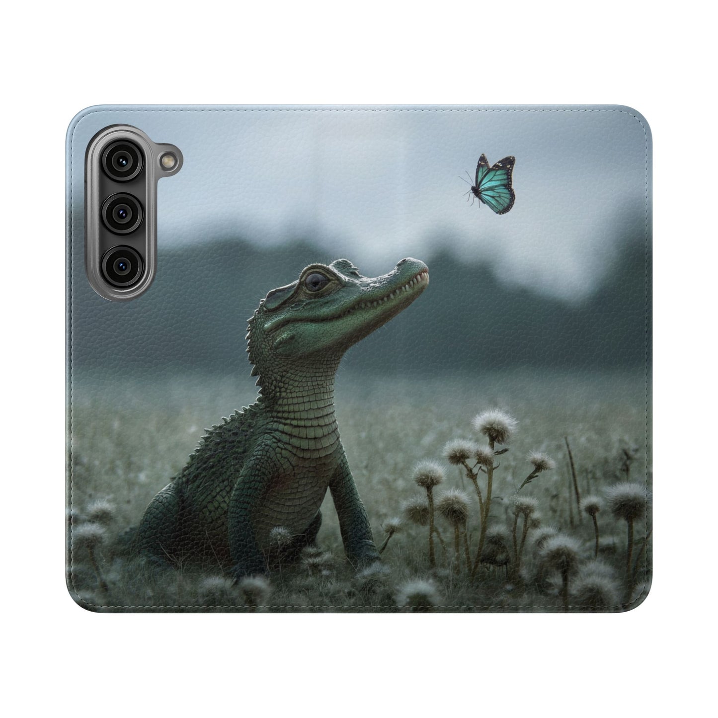 Gentle Croc & Butterfly Flip Cases – Tender Meadow Guardian Scene