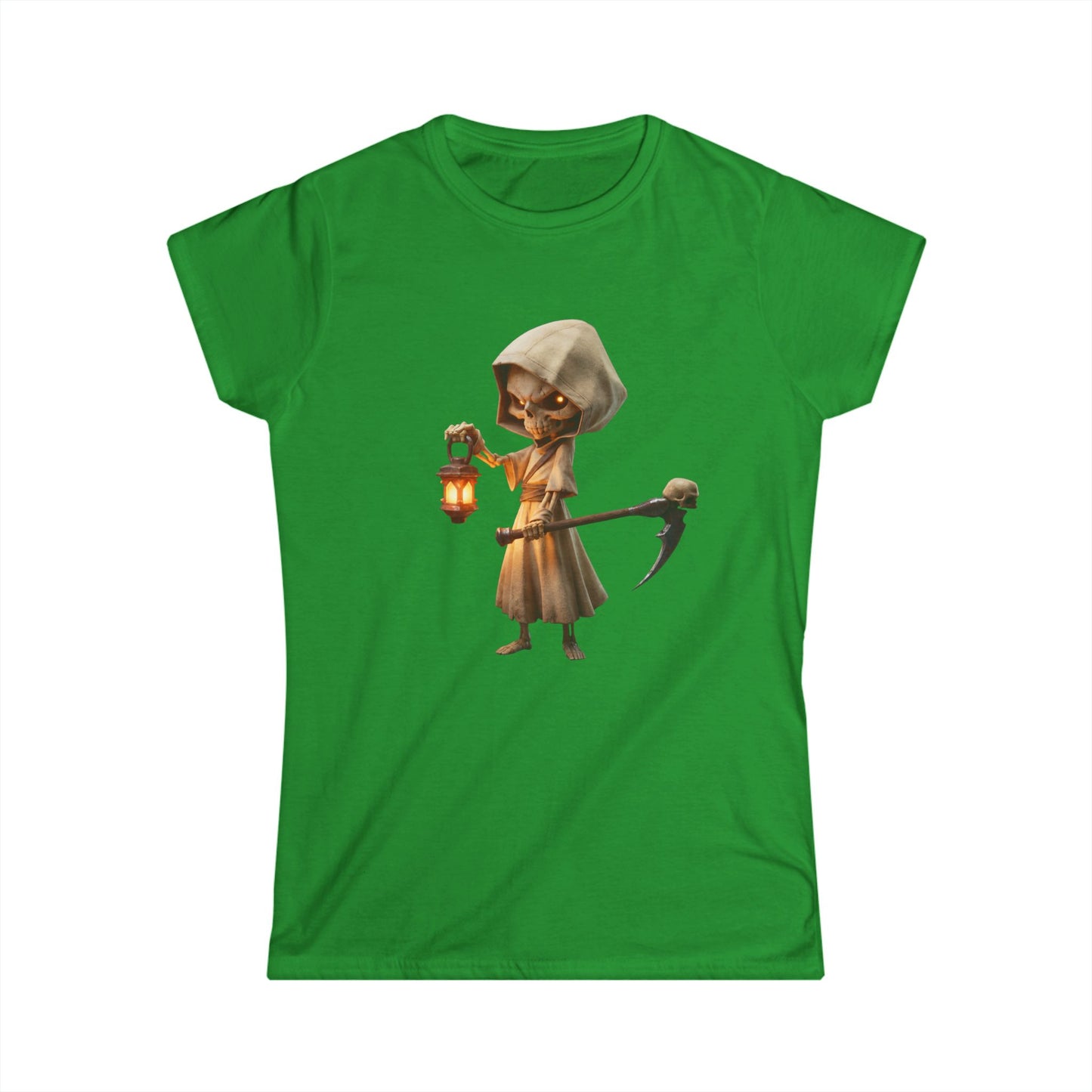 Lantern Guardian Women's Softstyle Tee – Warm Bones & Golden Glow