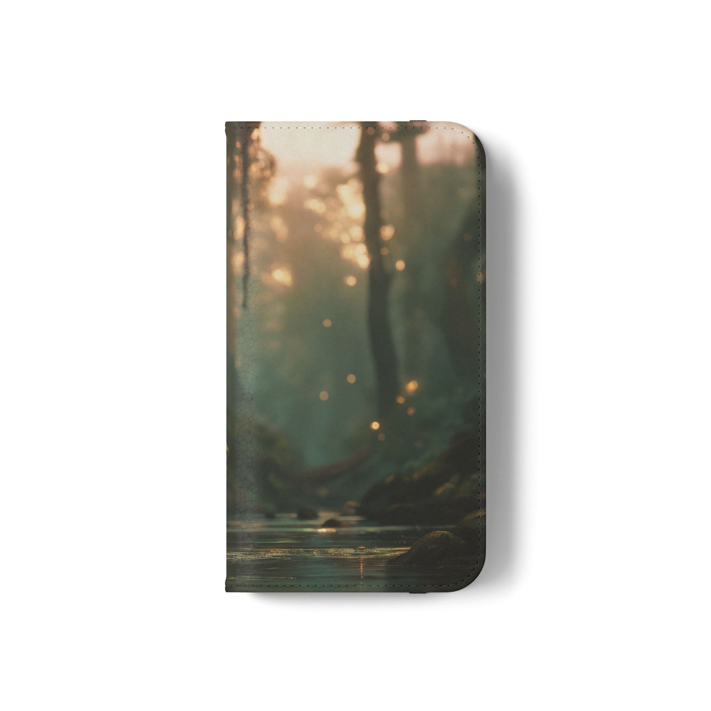 Mossy Bank Fairy Flip Cases – Golden Hour Sentinel Portrait