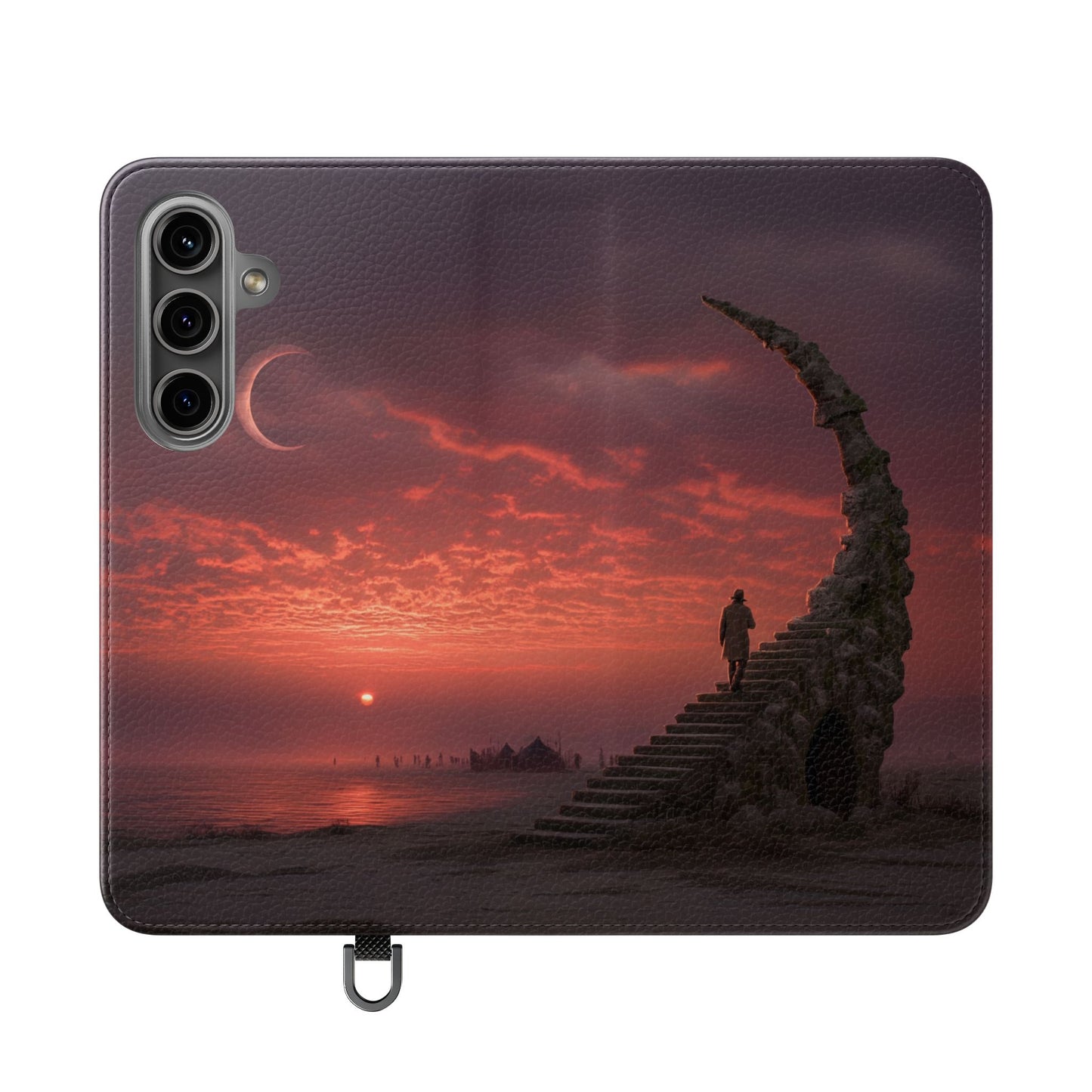 Twilight Sentinel Flip Cases – Moonlit Stairway to the Horizon
