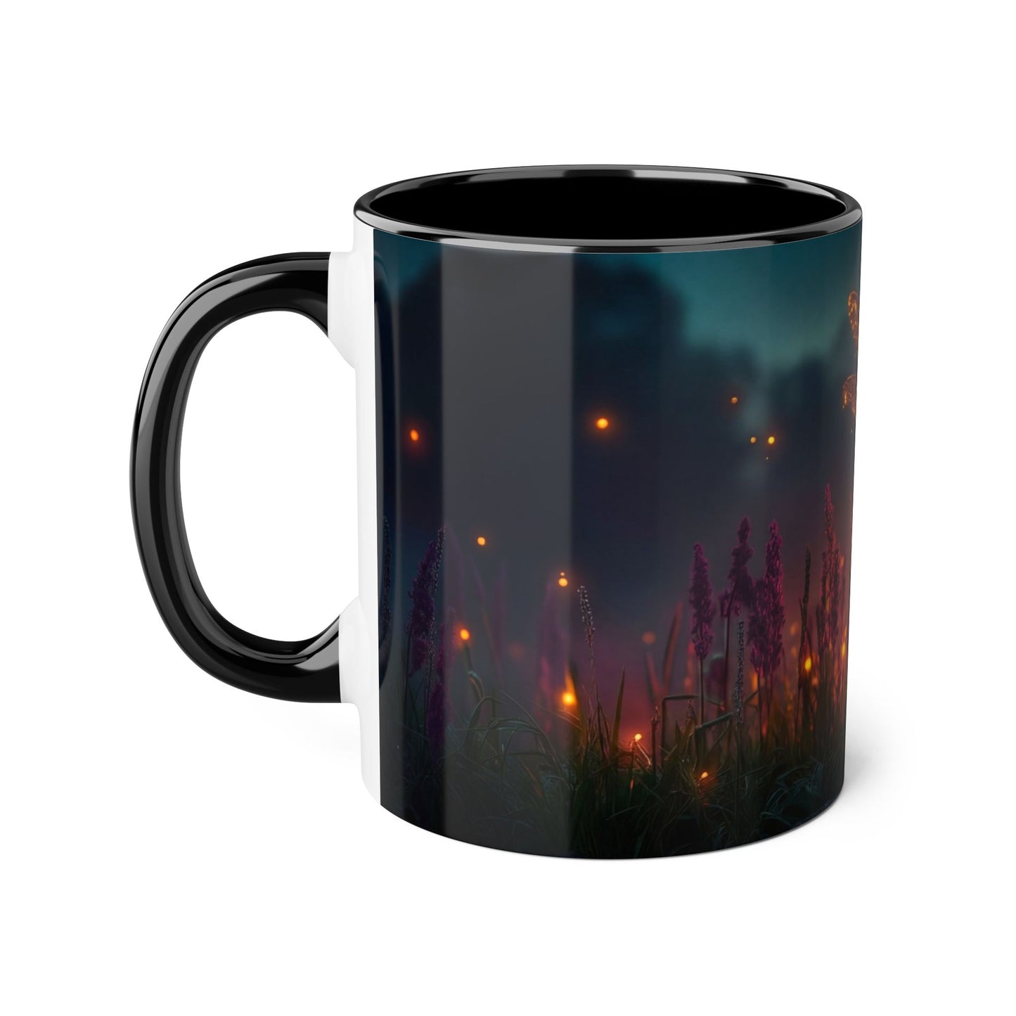 Firefly Dragonfly Accent Mugs, 11oz – Golden Twilight Meadow Guardian