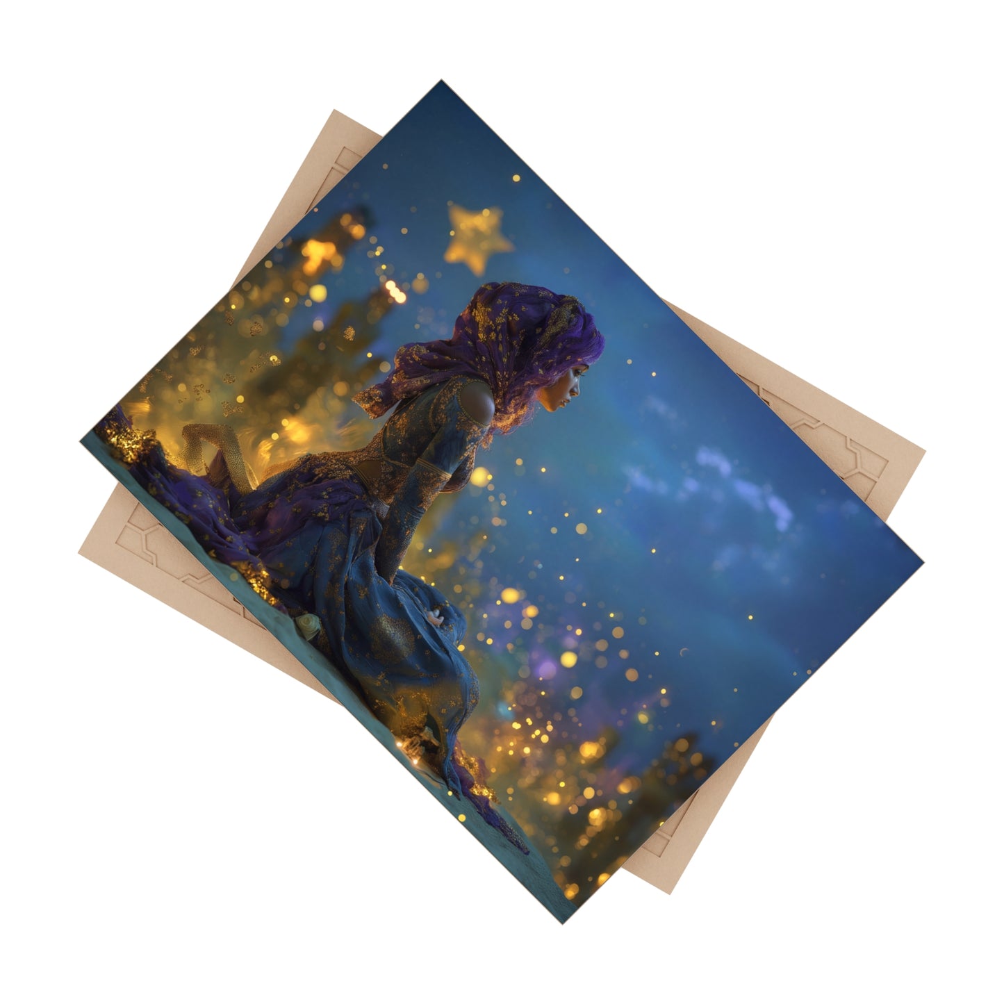 Starlit Sage Ceramic Photo Tile – Whispering Night’s Quiet Majesty